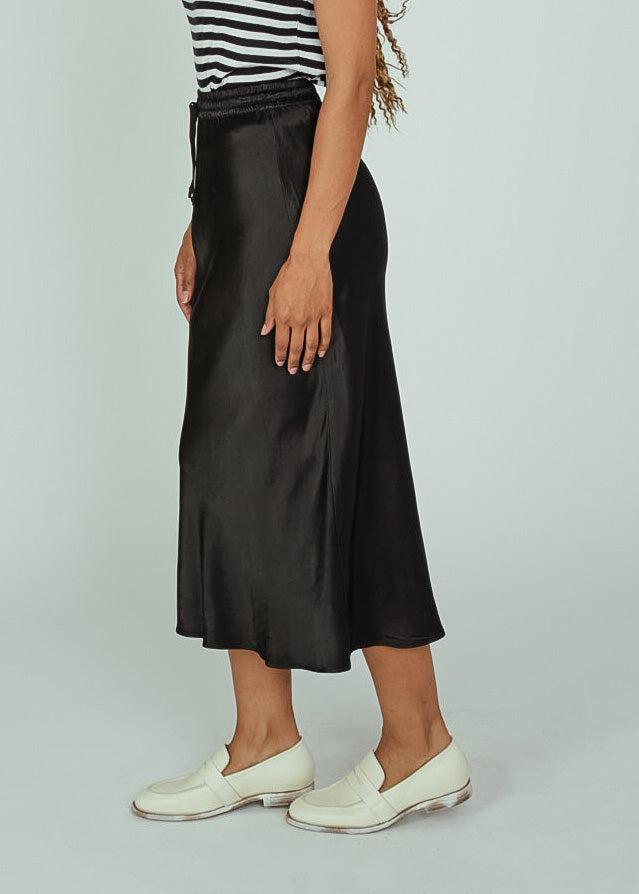 Aquarius Cocktail Black Satin Mia Skirt