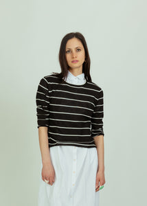 MJ Watson Black Stripe Cashmere Pullover