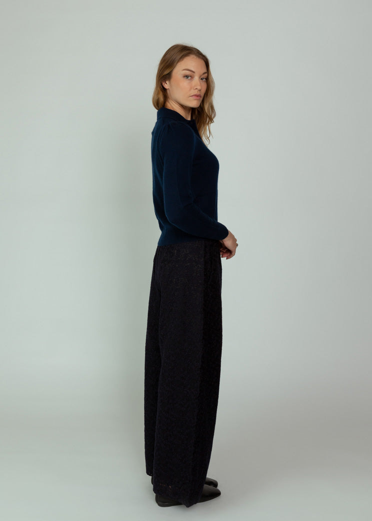 Allude Melodic Blue Poloneck Sweater