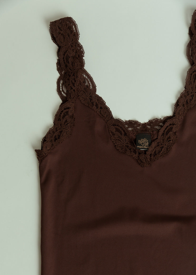 Only Hearts Caffeine Delicious with Lace V-Neck Tank