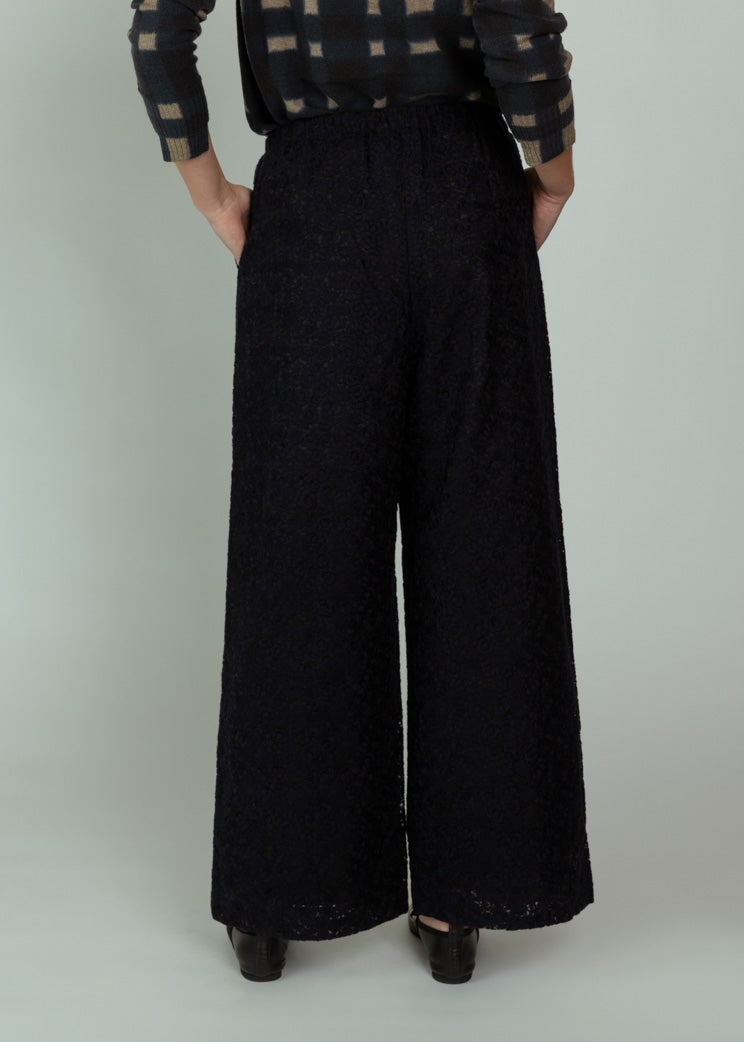 Antipast Black Navy Woven Trouser