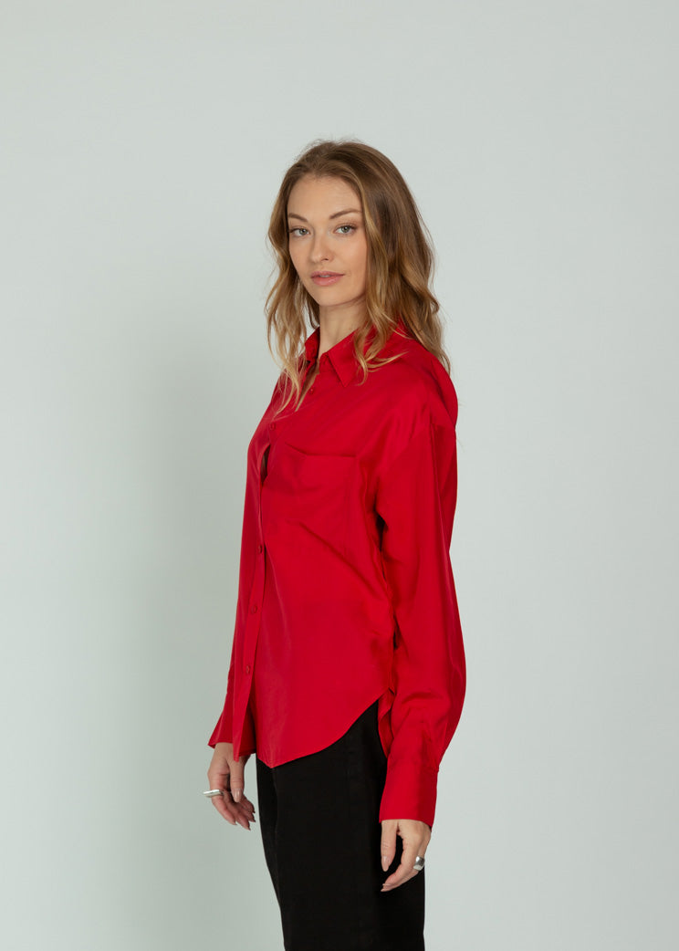 Closed Rose Red Oversize Shirt