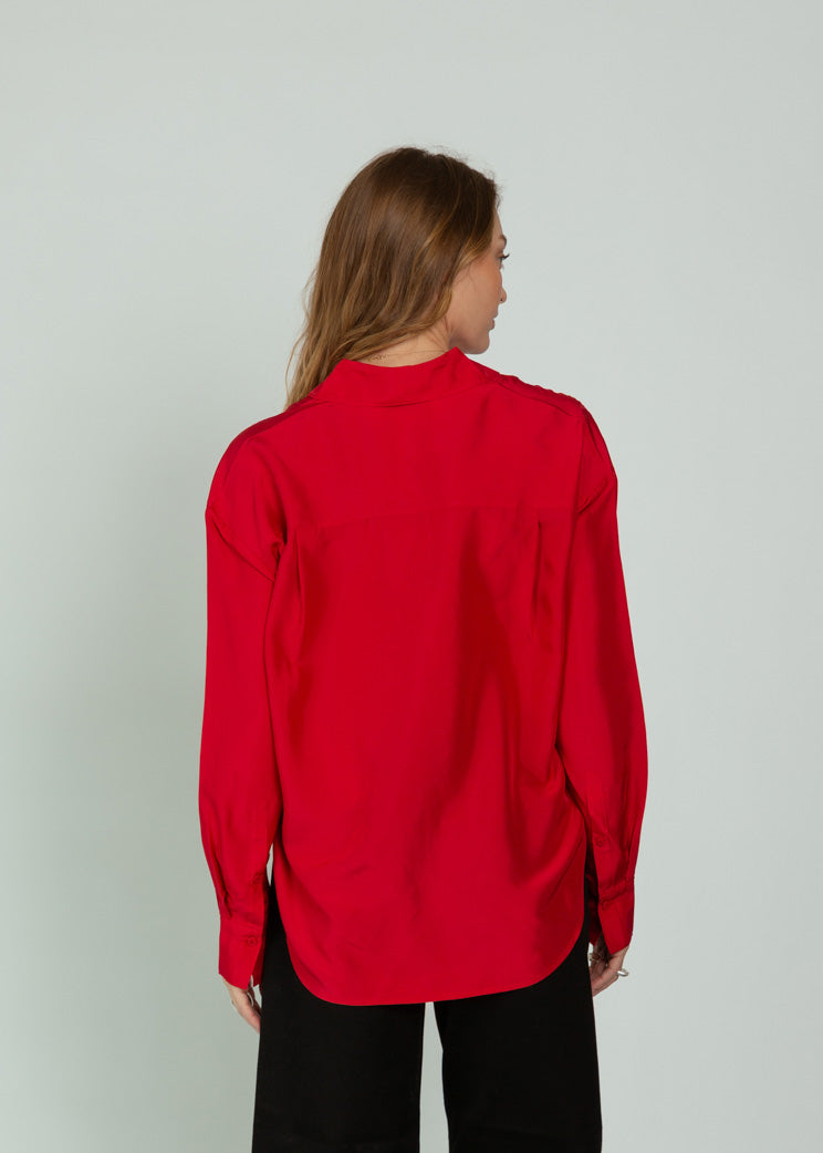 Closed Rose Red Oversize Shirt