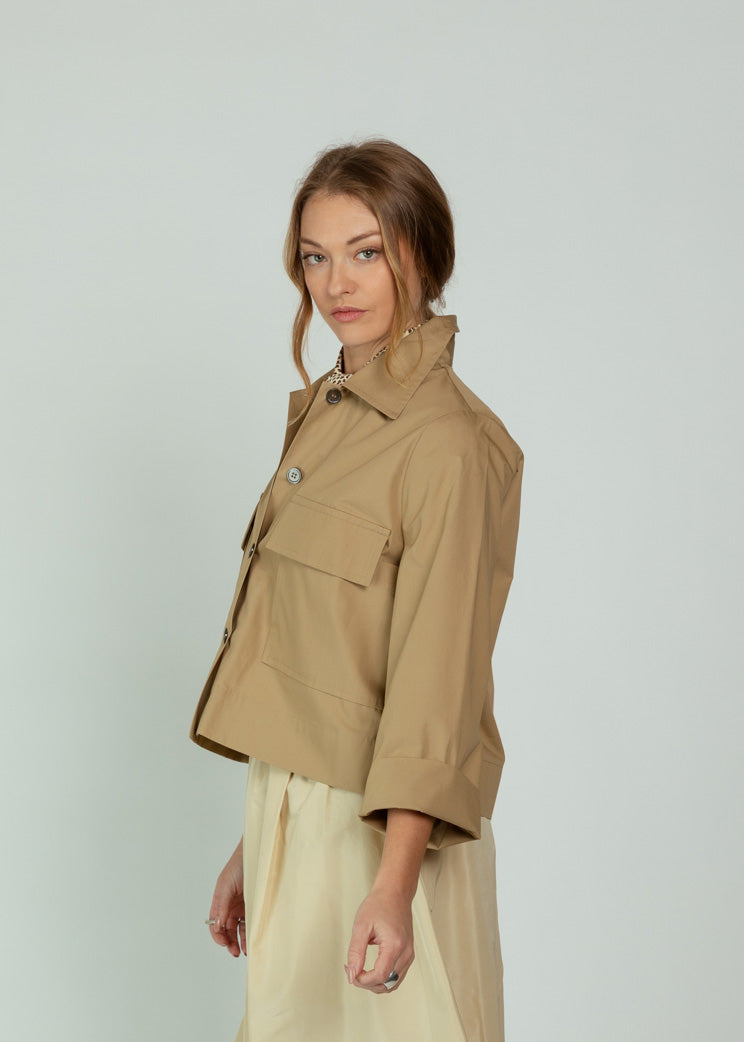 Aquarius Cocktail Khaki Yes Sir Cropped Jacket