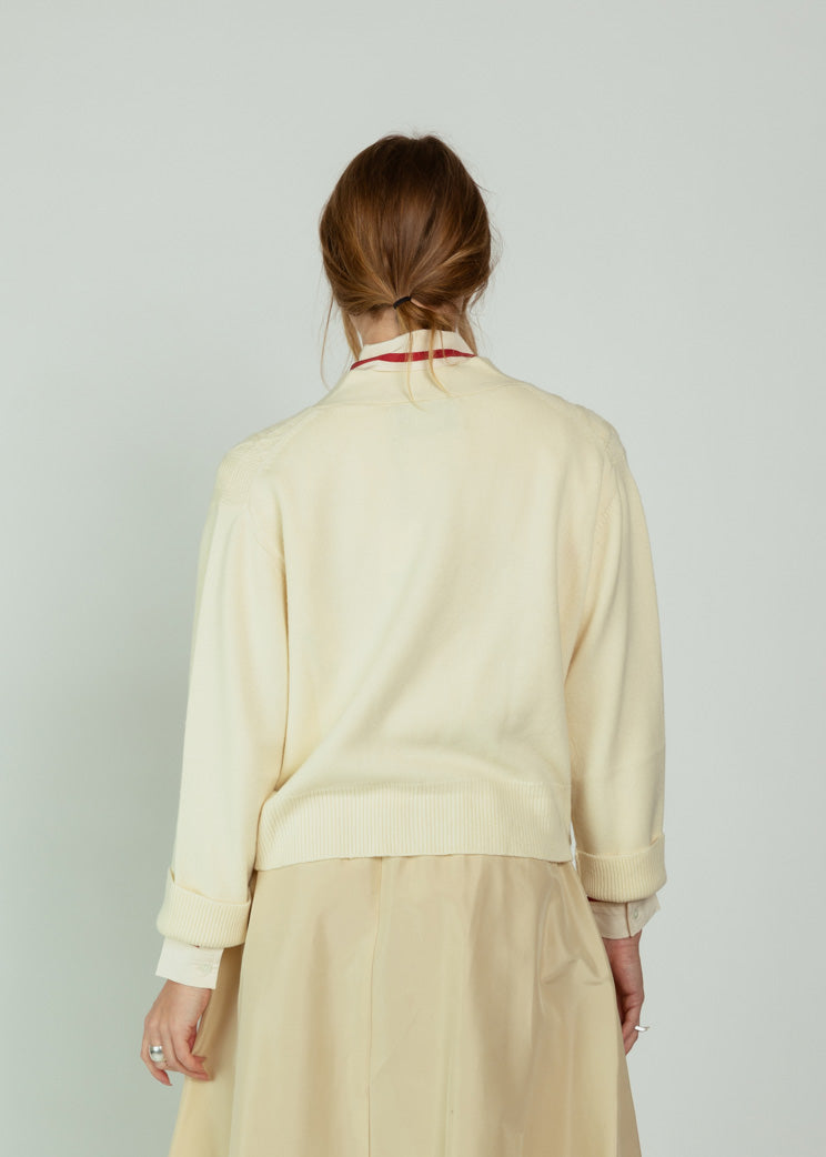 Mii Off White Cable Stitch Dora Cardigan