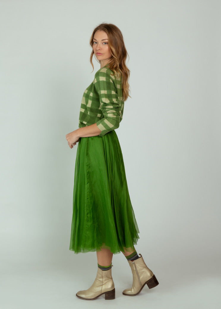 Louiza Babouryan Moss Organza Skirt
