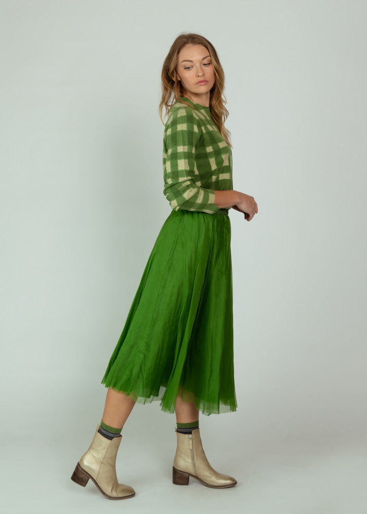 Louiza Babouryan Moss Organza Skirt