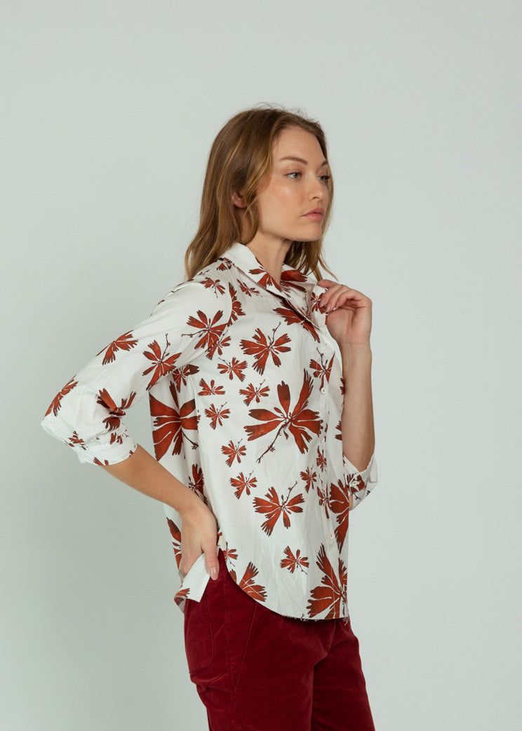 Hannoh Red Flowers Charleen Shirt