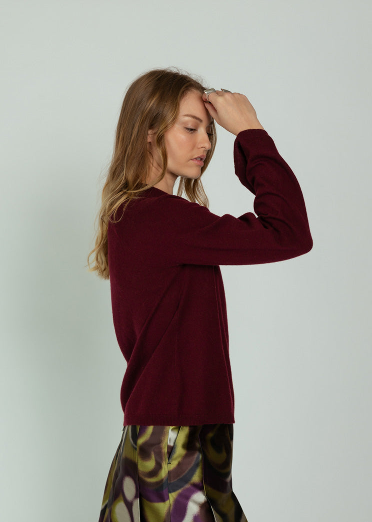 Allude Sloe Gin Wool Cashmere Sweater