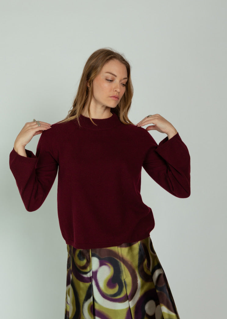 Allude Sloe Gin Wool Cashmere Sweater