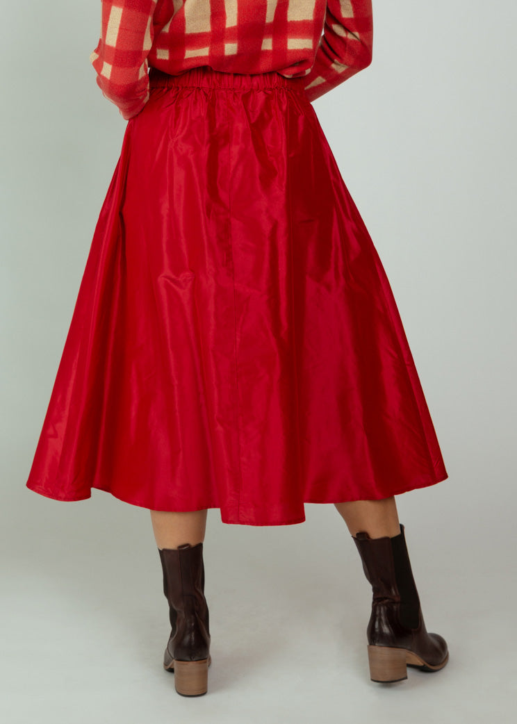 Aquarius Cocktail Red Taffeta Le Skirt