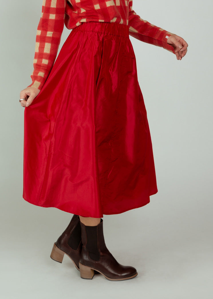 Aquarius Cocktail Red Taffeta Le Skirt