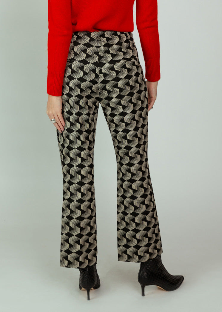 Odeeh Jet Black Jersey Jacquard Pant Pant