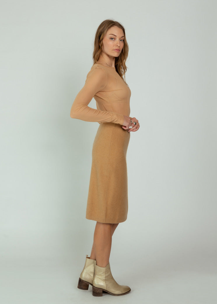 Brazeau Tricot Camel Royal John Skirt