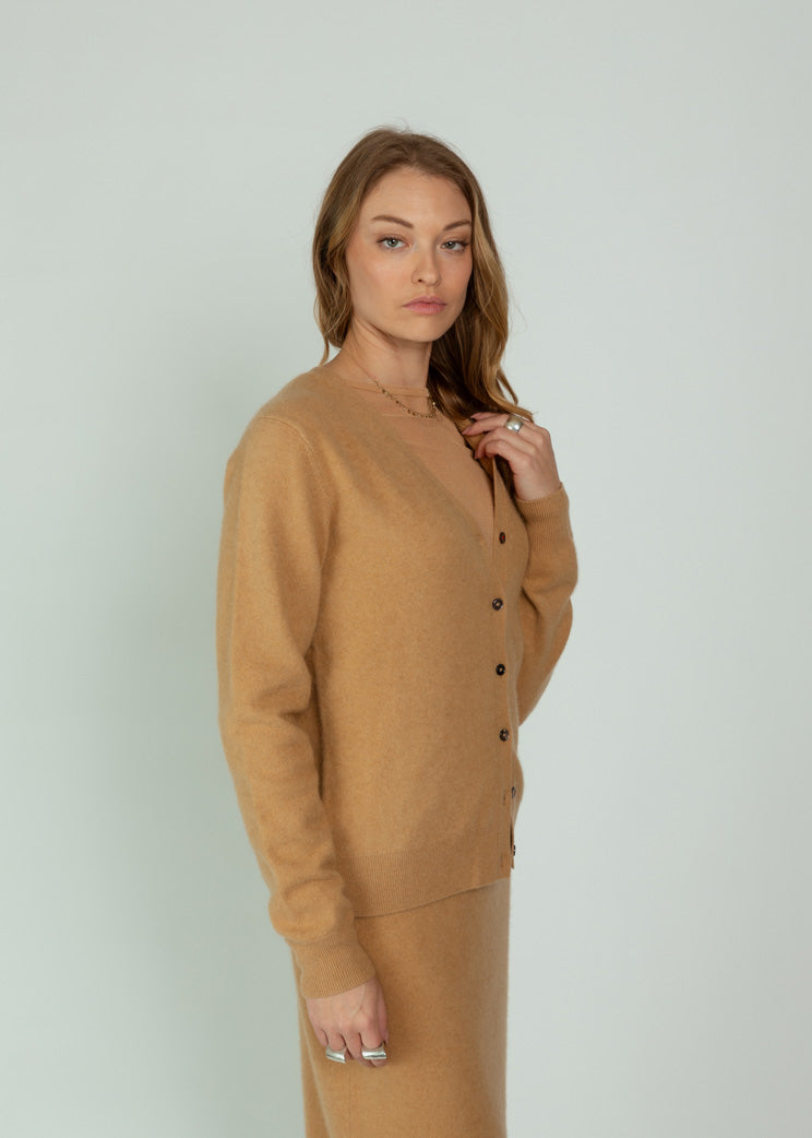 Brazeau Tricot Camel Mini Royal Pringle Cardigan
