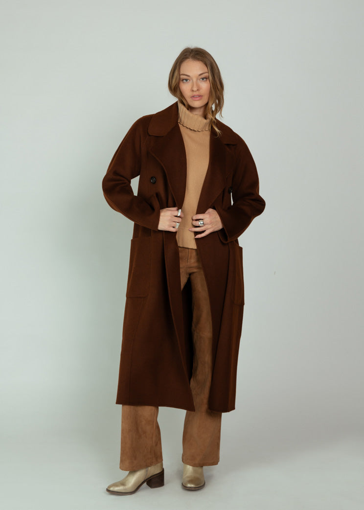Odeeh Mahogany Wool Coat