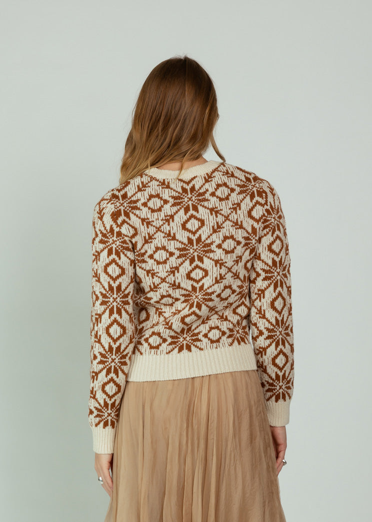 Allude Alabaster/Tea Wool Cashmere Sweater