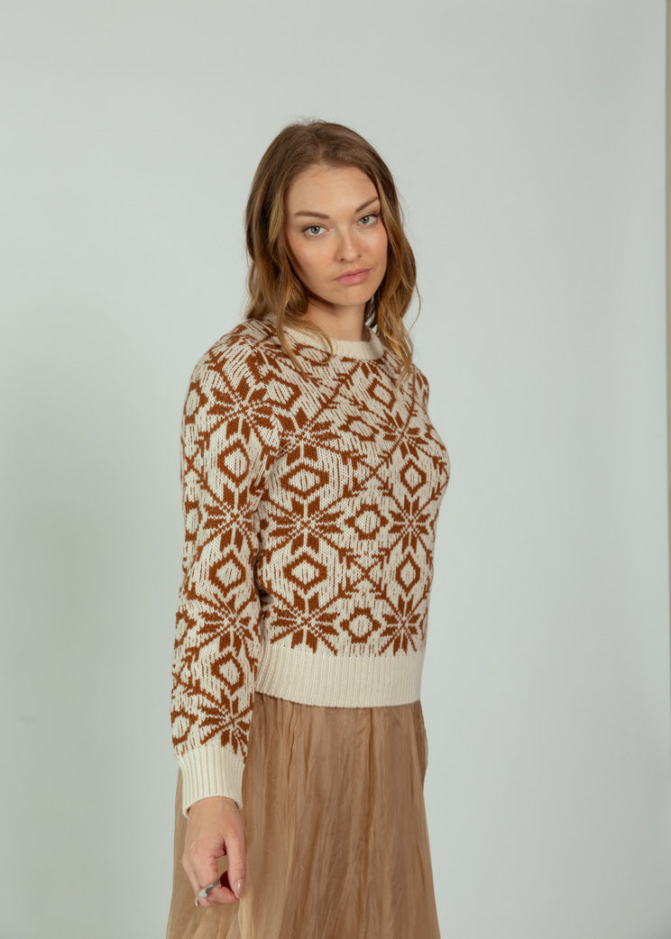 Allude Alabaster/Tea Wool Cashmere Sweater