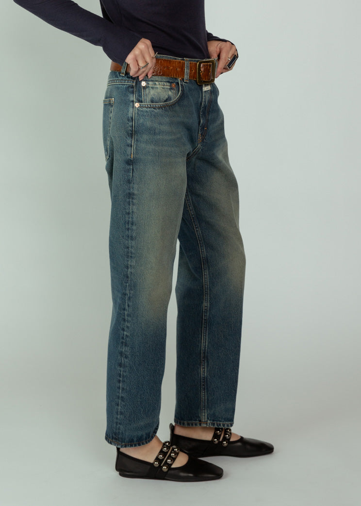 Closed Blue Cropped Jonta Jean