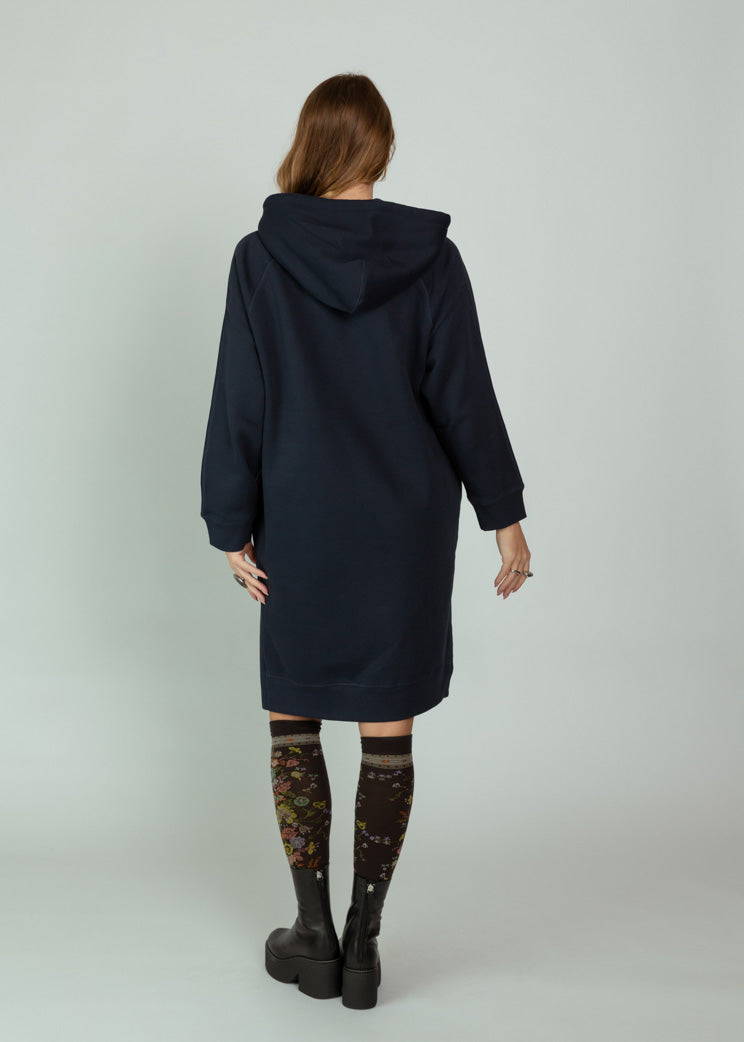 Closed Dark Night Hoodie Dress