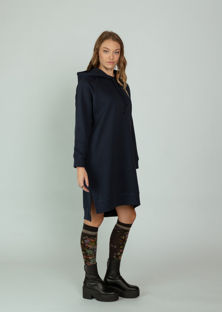 Closed Dark Night Hoodie Dress