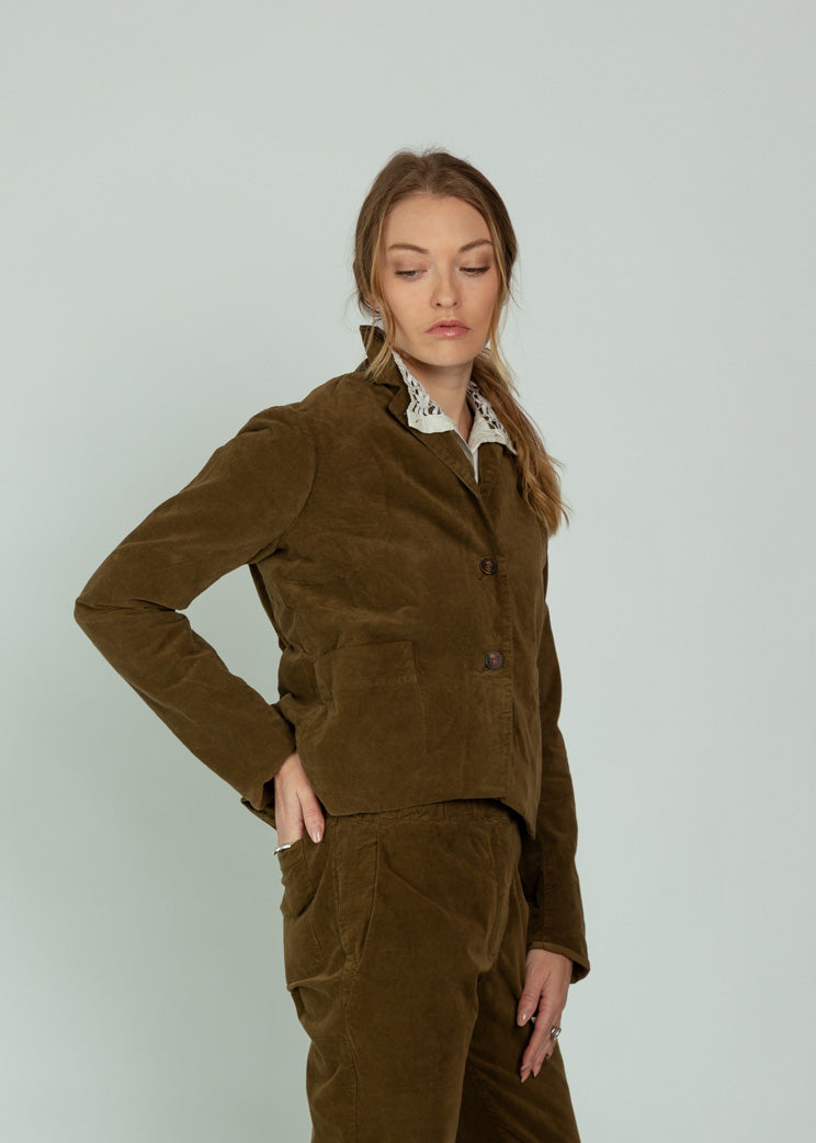 Hannoh Tobacco Velvet Vroni Jacket