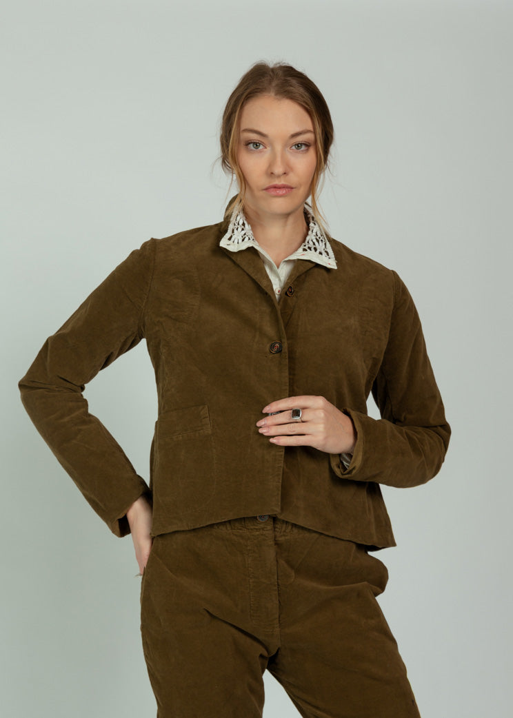 Hannoh Tobacco Velvet Vroni Jacket