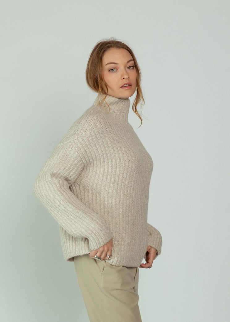Closed Silt Grey High Neck Sweater