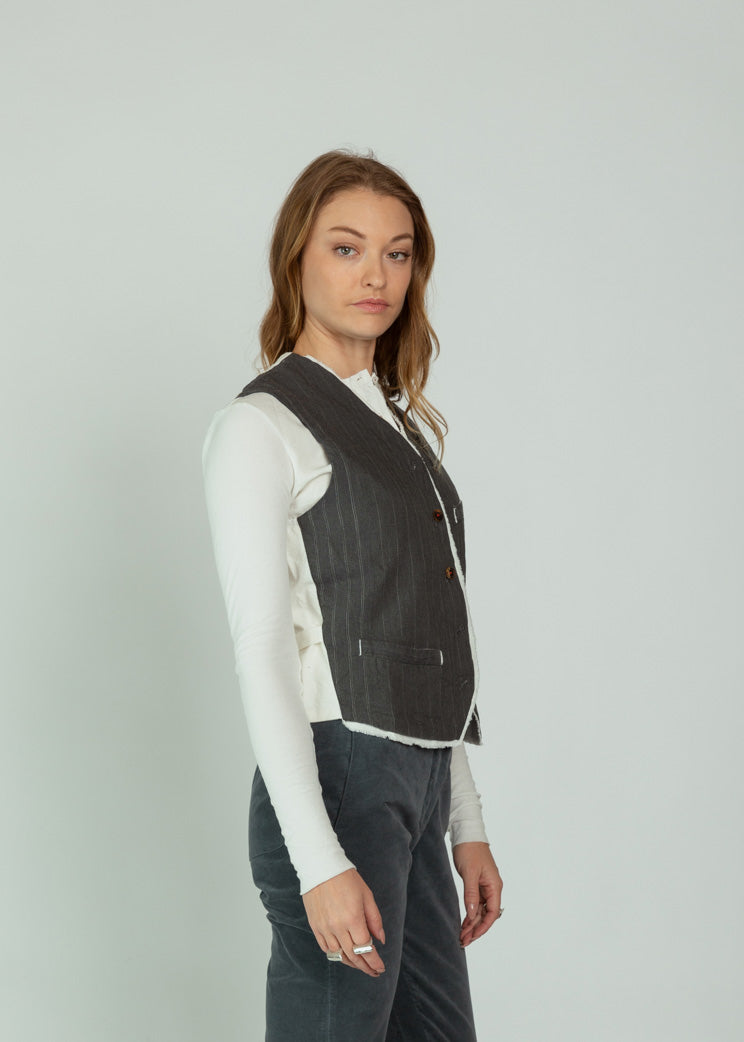 Hannoh Zinc Linen Cotton Ginette Gilet