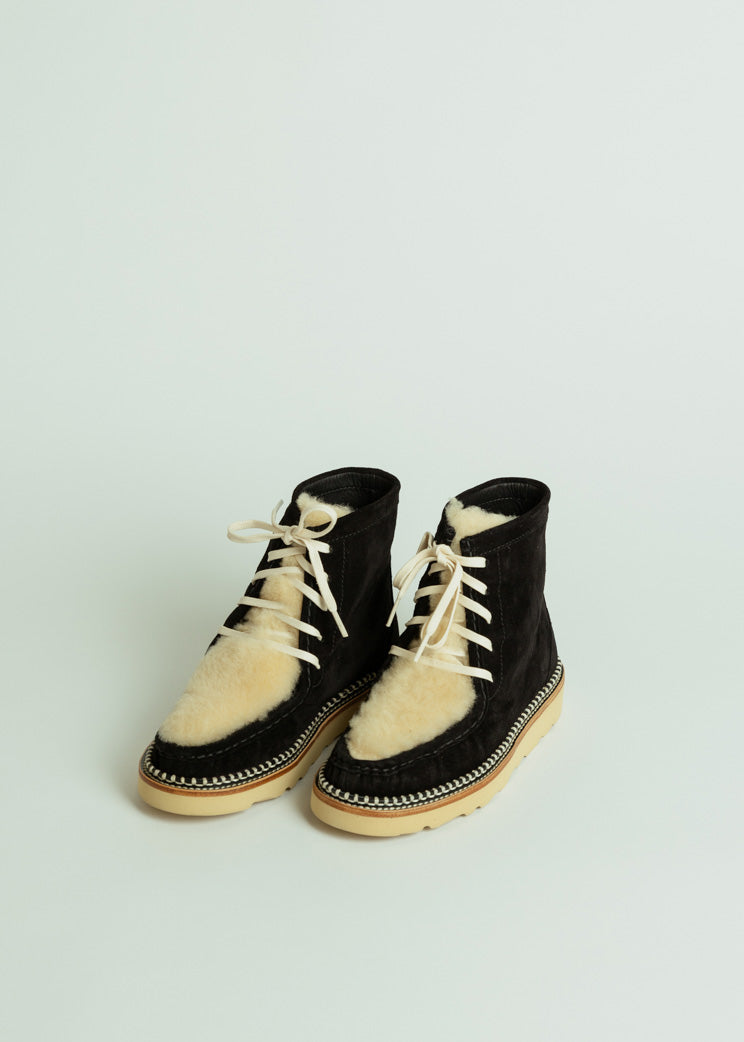 Freda Salvador Black Winnie Moccasin Boot