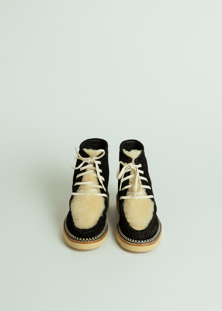 Freda Salvador Black Winnie Moccasin Boot
