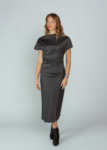 Tela Dark Grey Murphy Dress at Baby & Company Tela Dark Grey Murphy Dress at Baby & Company
