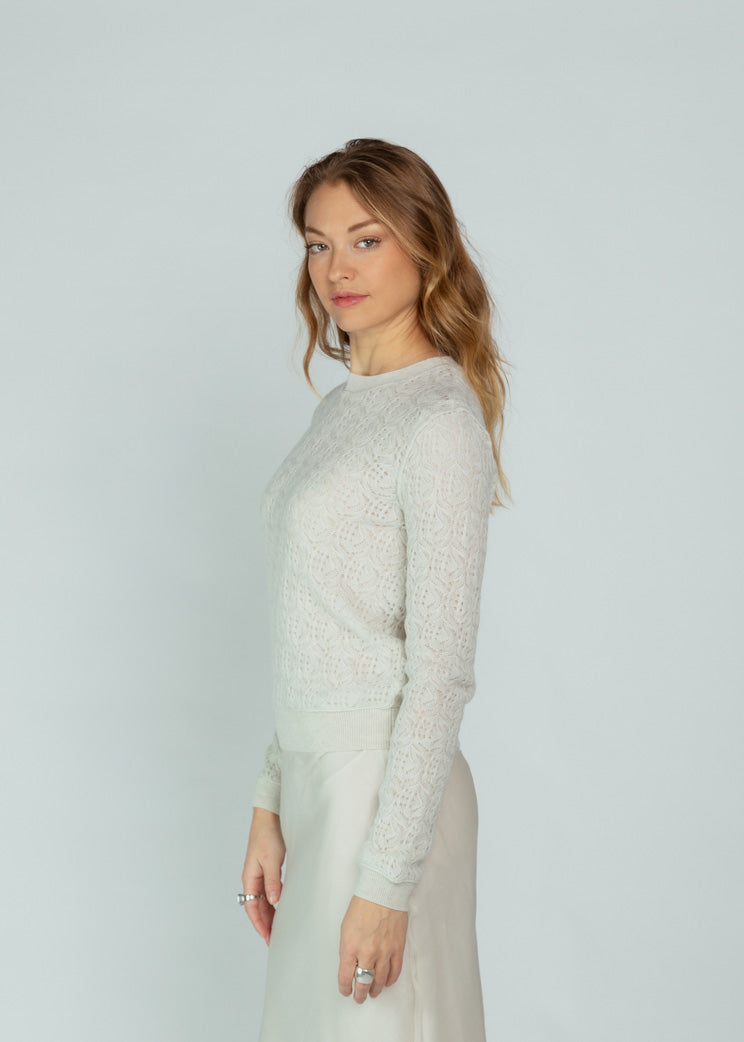Brazeau Tricot Chiffon Lace Pullover
