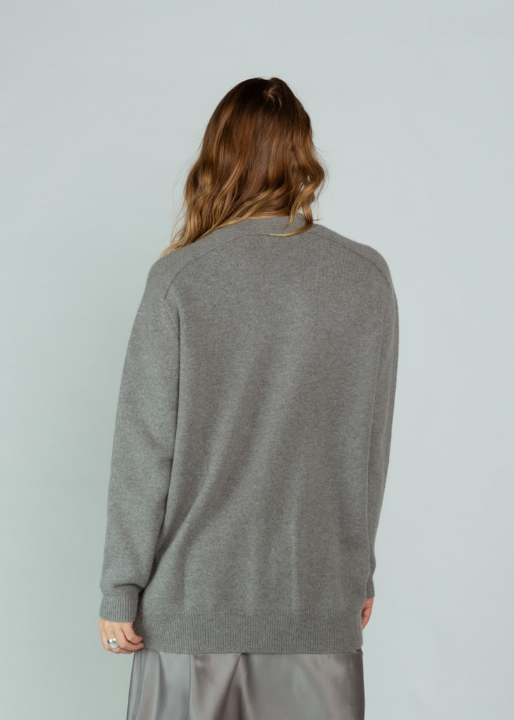 Brazeau Tricot Grey Biggie Royal Cardigan