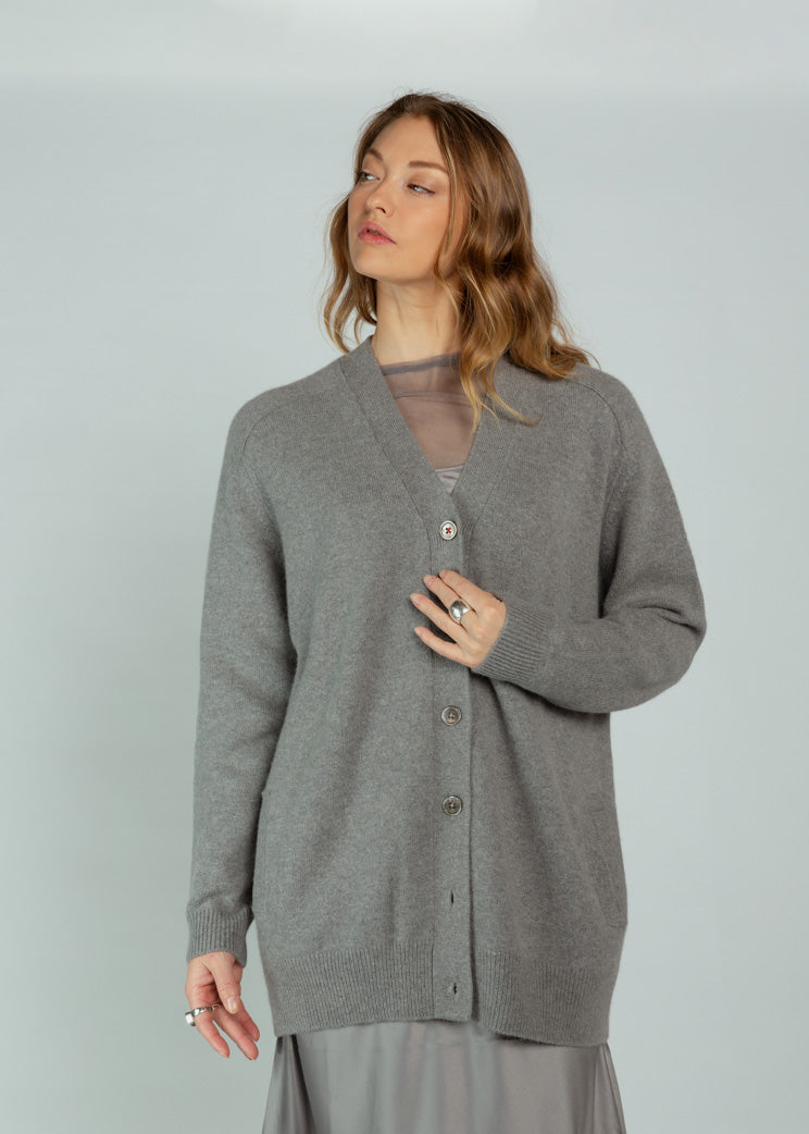 Brazeau Tricot Grey Biggie Royal Cardigan
