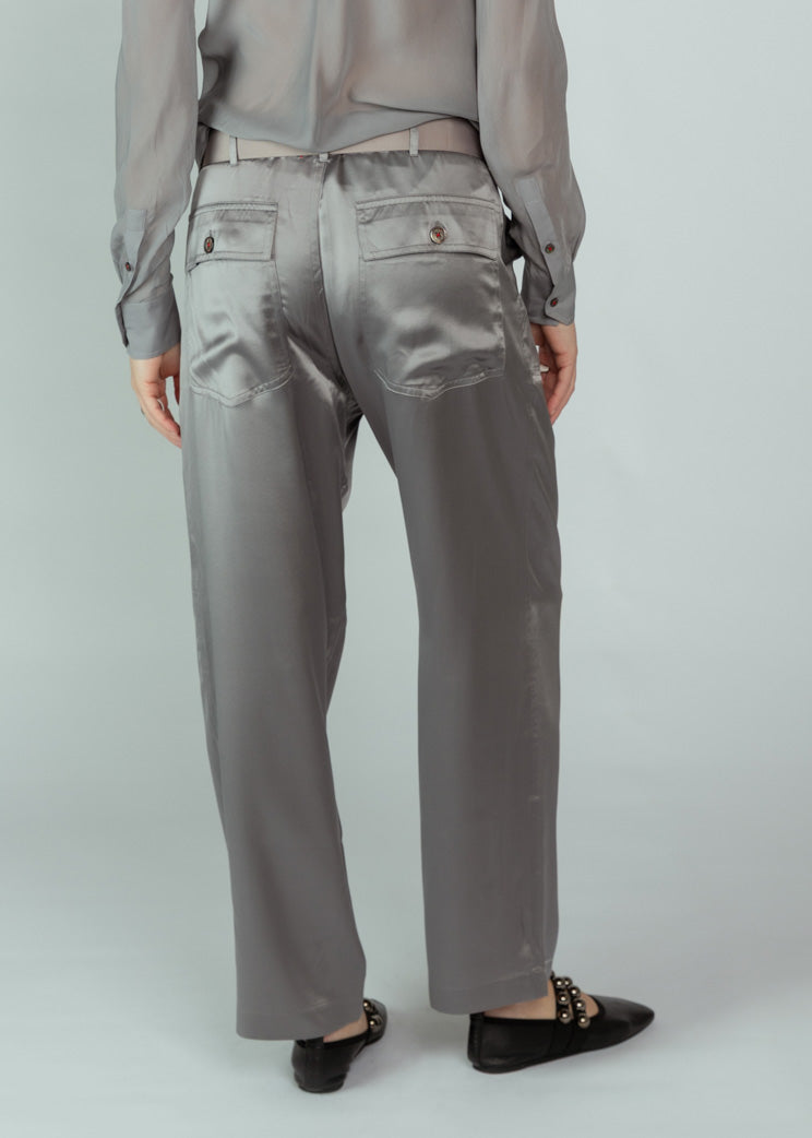 Brazeau Tricot Grey Silk Utility Trouser
