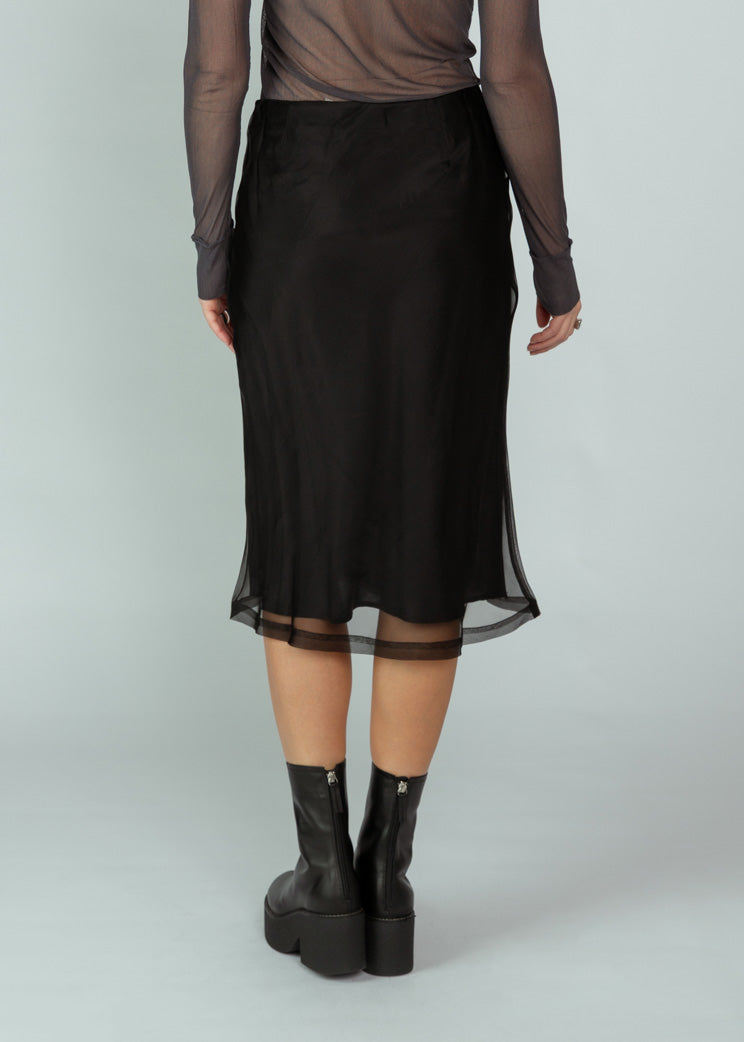 Brazeau Tricot Black Organza Lady Skirt