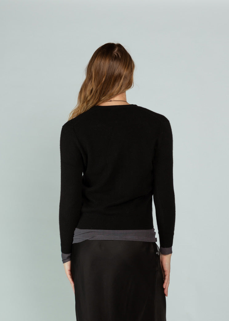 Brazeau Tricot Black Royal Milan Cardigan