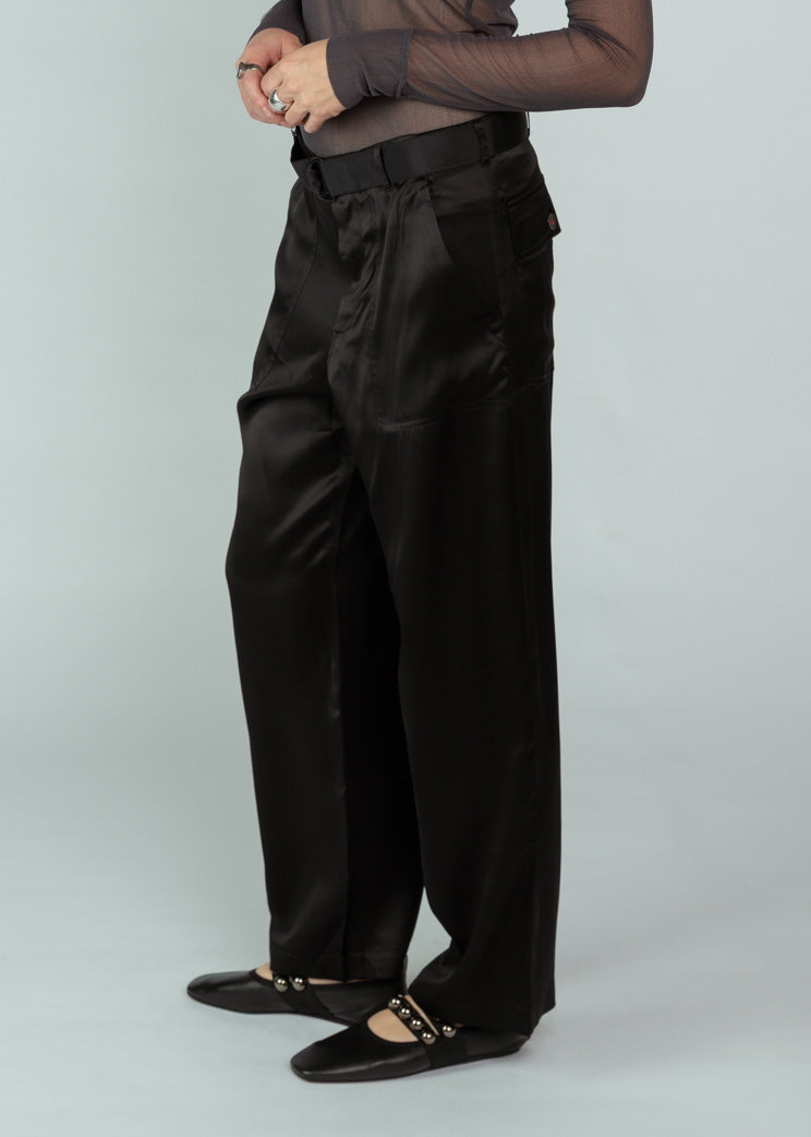 Brazeau Tricot Black Silk Utility Trouser