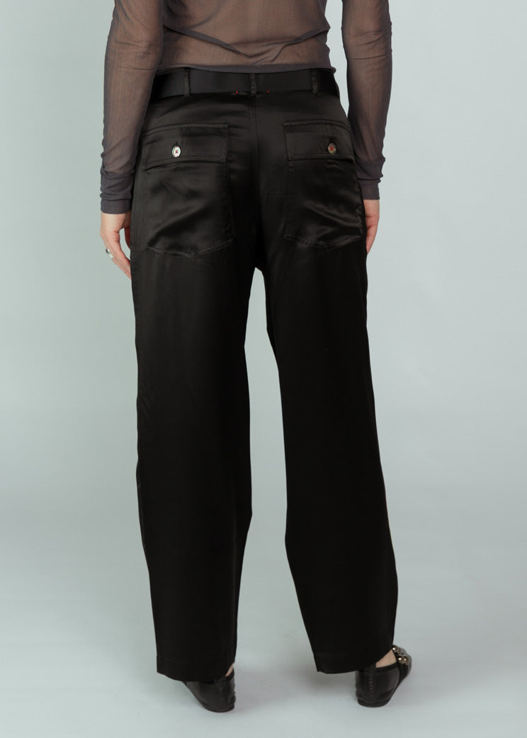 Brazeau Tricot Black Silk Utility Trouser