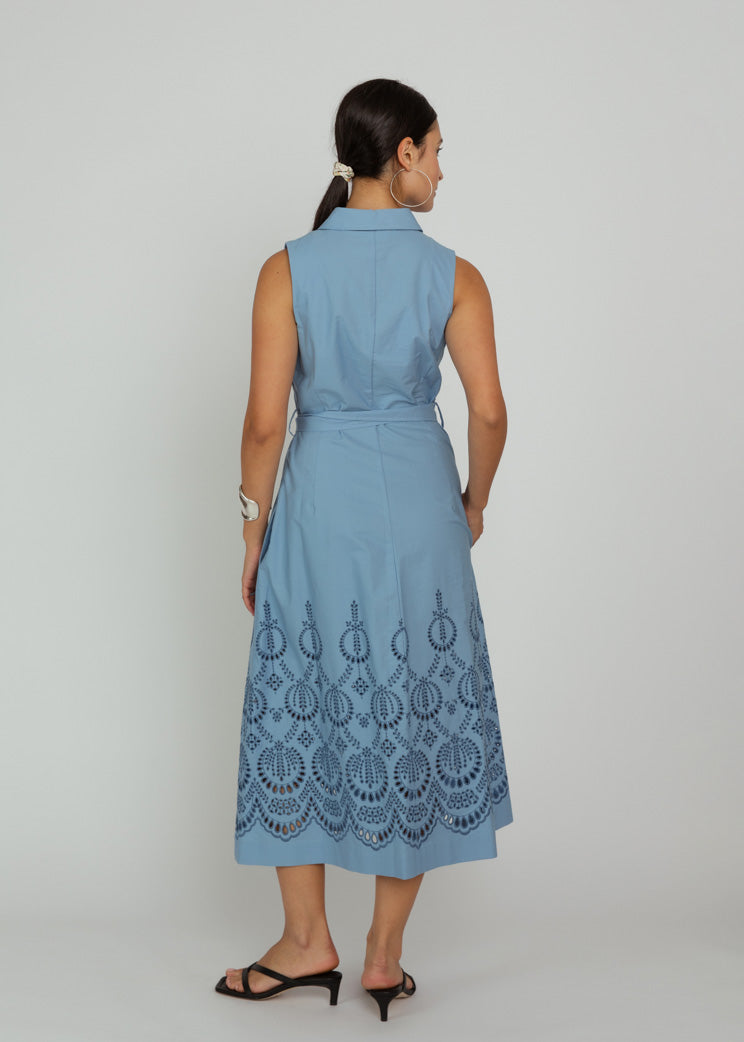 plus size green and white dress P.A.R.O.S.H. Azzurro Cannes Dress at Baby & Company