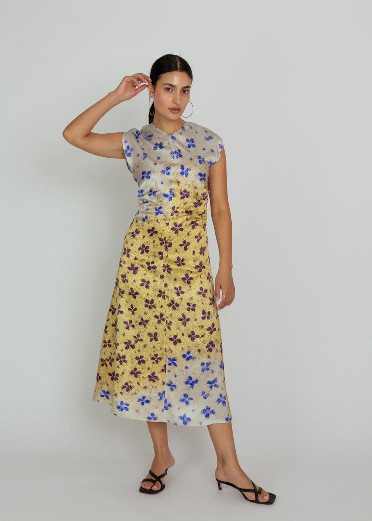 no 6 silk dress Idun | Just in: the Willa Dress by No.6 Timeless throw on and go printed  dress in a buttery soft silk CDC blend. Wide, cropped sleeves. Mock neck...