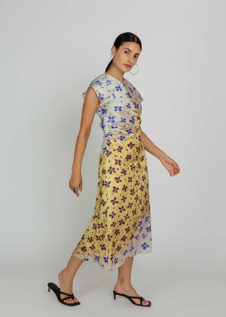 dip dye silk dress Alejandra Alonso Rojas Dip-Dye Silk One-Shoulder Asymmetrical Gown sz: 4  $2695