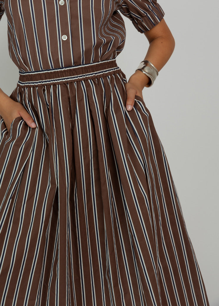 No. 6 Cambridge Brown Stripe Mel Skirt – Baby & Company