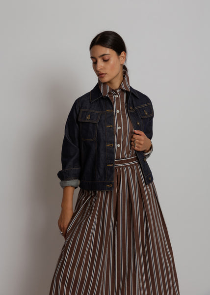 No. 6 Cambridge Brown Stripe Mel Skirt – Baby & Company