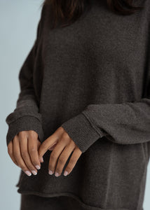 MJ Watson Walnut Cashmere Wool Hoodie