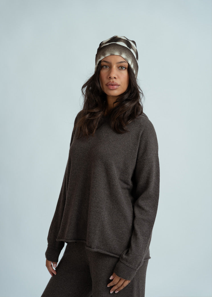 MJ Watson Walnut Cashmere Wool Hoodie