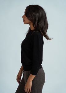 MJ Watson Black Cashmere Pullover