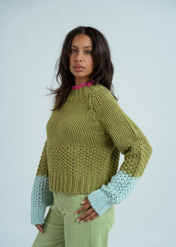 Dr. Bloom Pistachio Tamborito Sweater