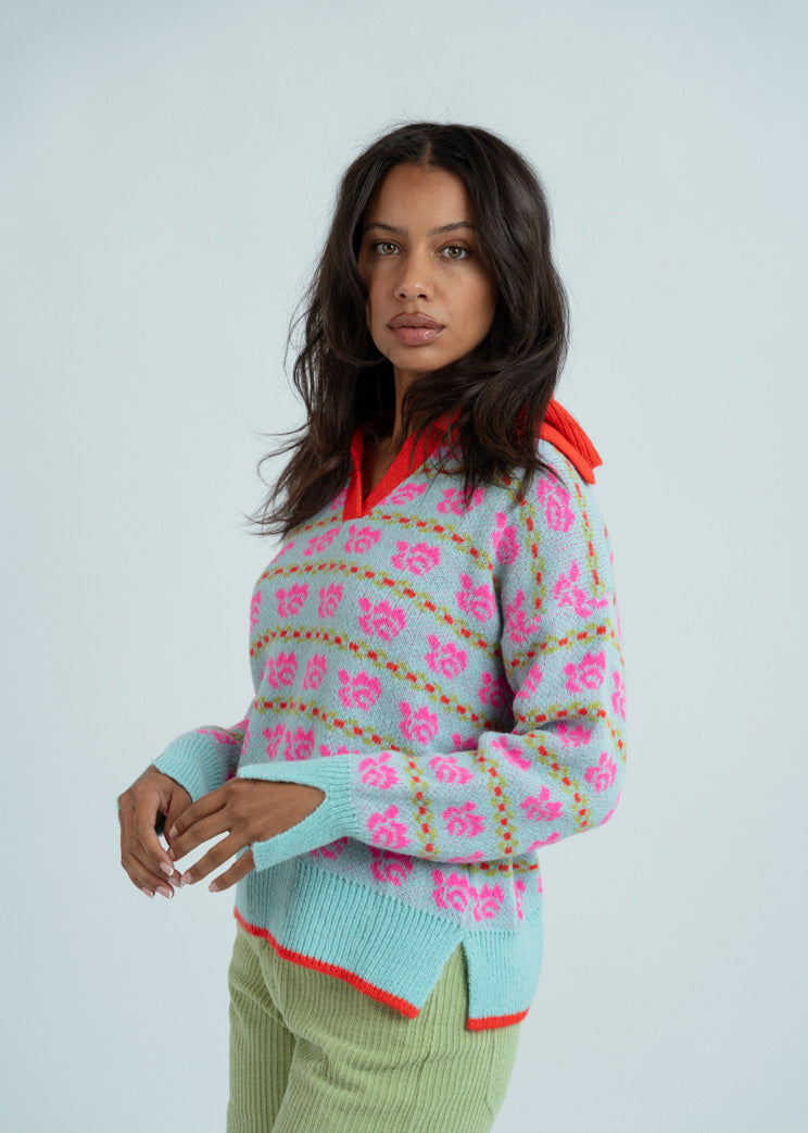 Dr. Bloom Blue Romance Sweater